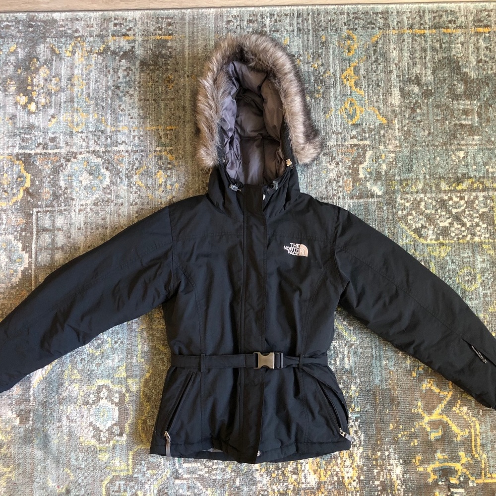 The North Face Down Women's XS Fur Lined Black